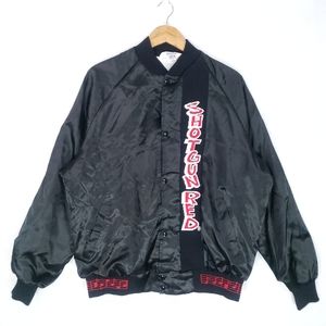 Vintage Shotgun Red Nashville Tennessee Music City USA Lined Bomber Satin Jacket